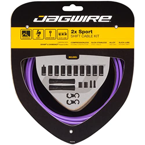 Jagwire 2 x Sport Shift Schaltungskabel-Set für Erwachsene, Unisex, Lila, Einheitsgröße von Jagwire