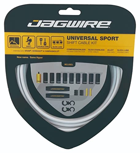 Jagwire CA4678 2X Sport Shift Set für Erwachsene, Unisex, Weiß, Einheitsgröße von Jagwire