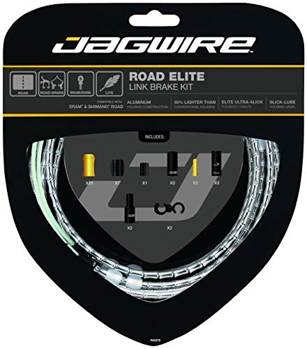 Jagwire Road Elite Link Bremsbeläge Kabelset und Gaines Unisex Erwachsene, Silber von Jagwire