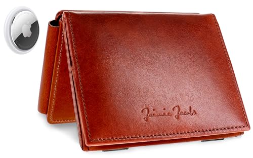 Jaimie Jacobs Flap Boy XL AirTag-Edition Magic Wallet mit Münzfach RFID-Schutz Geldbeutel mit Platz für 13 Karten (Dunkelbraun) von Jaimie Jacobs