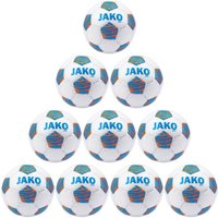 10er Ballpaket JAKO Animal Leicht-Fußball 643 - weiß/jako blau/neonorange, 350g 5 von Jako
