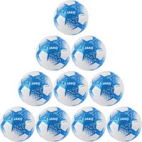 10er Ballpaket JAKO Glaze 290g Leicht-Fußball 703 - weiß/JAKO blau 5 von Jako