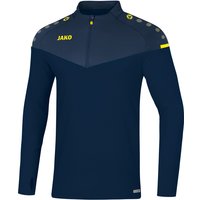 JAKO Champ 2.0 Ziptop Sweatshirt marine/darkblue/neongelb 3XL von Jako