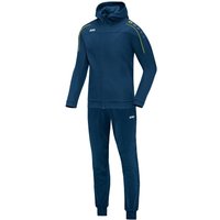 JAKO Classico Trainingsanzug Polyester mit Kapuze nightblue/citro 140 von Jako