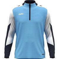 JAKO Dynamic 1/4-Zip Sweatshirt Kinder 431 - skyblue/weiß/marine 116 von Jako