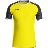 JAKO Iconic kurzarm Trikot Kinder 326 - soft yellow/schwarz 128 von Jako