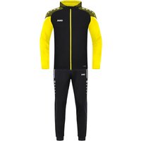 JAKO Performance Trainingsanzug Polyester mit Kapuze 808 - schwarz/soft yellow XXL von Jako