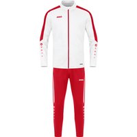 JAKO Power Polyester Trainingsanzug Damen 004 - weiß/rot 34 von Jako