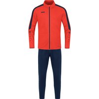 JAKO Power Polyester Trainingsanzug Damen 375 - flame/marine 38 von Jako