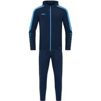 JAKO Power Polyester Trainingsanzug mit Kapuze Damen 910 - marine/skyblue 34 von Jako