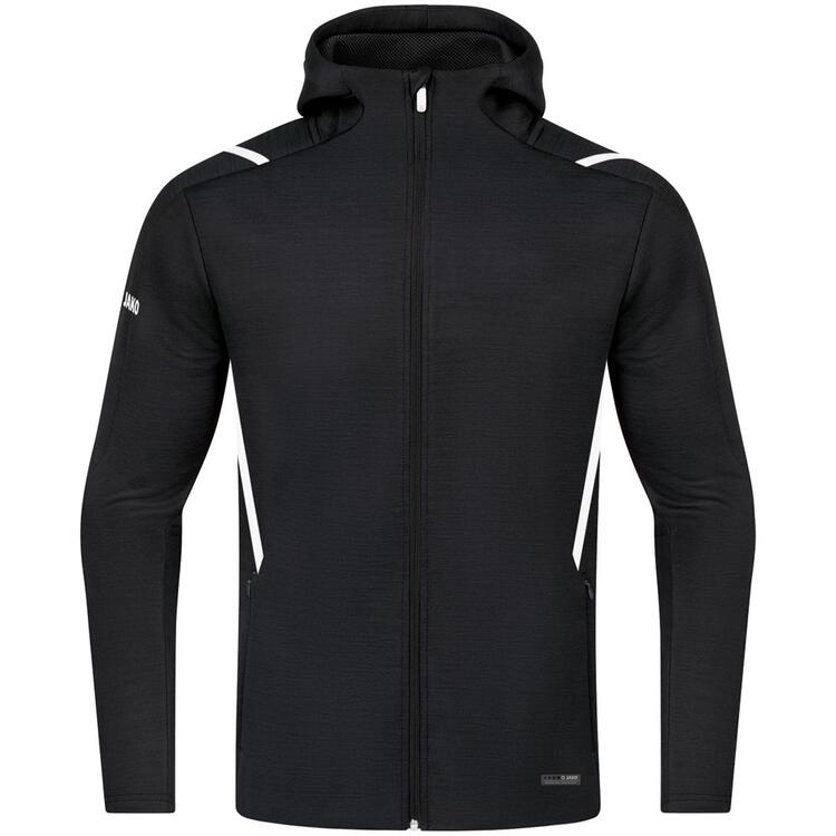 Jako Freizeitjacke Challenge mit Kapuze 9821 schwarz meliert/wei?... von Jako