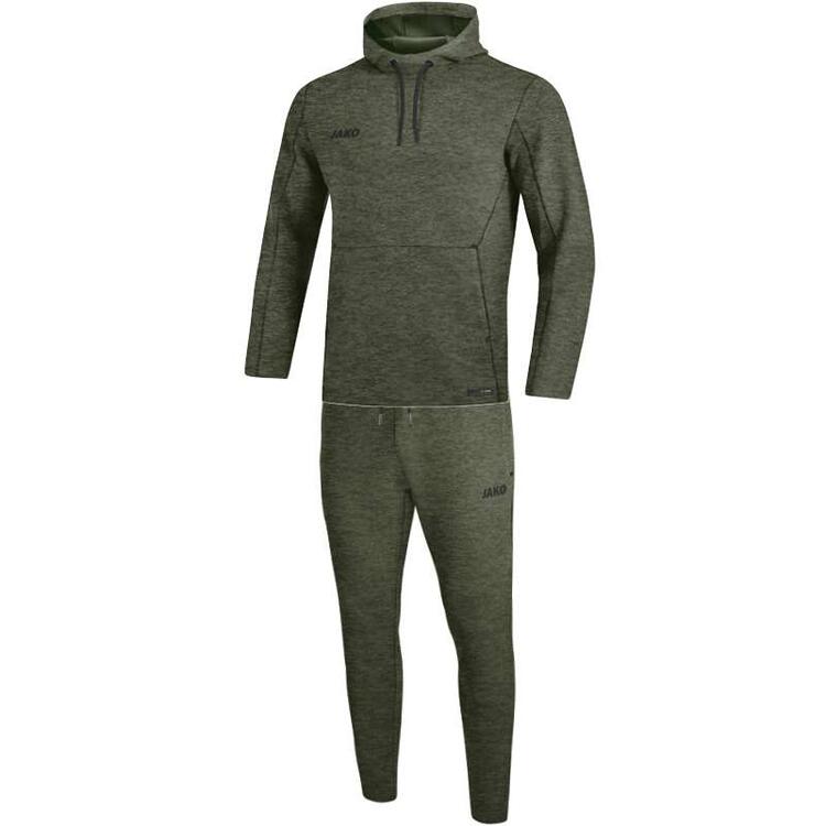 Jako Jogginganzug Premium Basics mit Kapuzensweat khaki meliert... von Jako