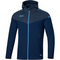 JAKO Champ 2.0 Kapuzenjacke Damen marine/darkblue/skyblue 34 von Jako