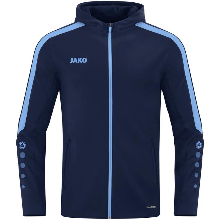 Jako Kapuzenjacke Power 6823 910 marine/skyblue - Gr. 164 von Jako