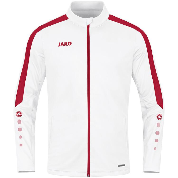 Jako Polyesterjacke Power 9323 004 wei?/rot - Gr. 40 von Jako
