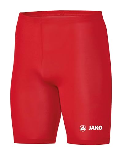 JAKO Unterziehhose Tight Basic 2.0 Sportrot S - Elastische Fahrradhose aus Polyester, Radlerhose mit elastischem Bund, Schnell trocknende Thermohose von JAKO