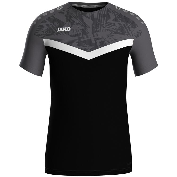 Jako T-Shirt Iconic 6124 schwarz/anthrazit - Gr. 40 von Jako