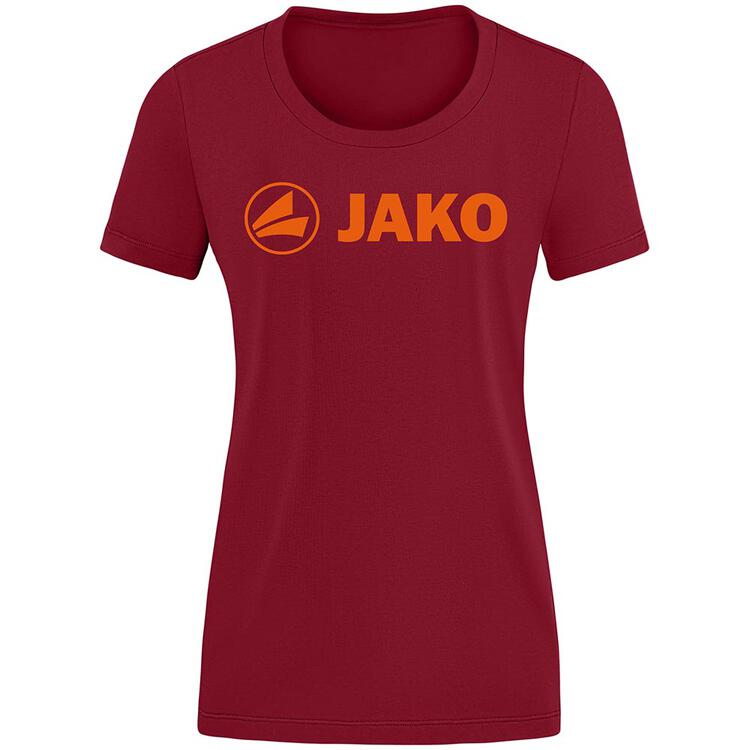 Jako T-Shirt Promo (2021) 6160-151 weinrot/neonorange Gr. 38 von Jako
