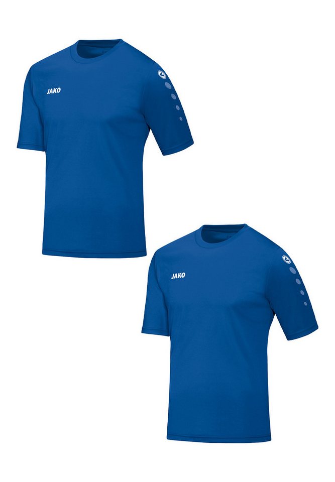 Jako T-Shirt Trikot 2er-Set Kurzarm Rundhals Moderne Uni-Optik 7461 in Blau-2 von Jako