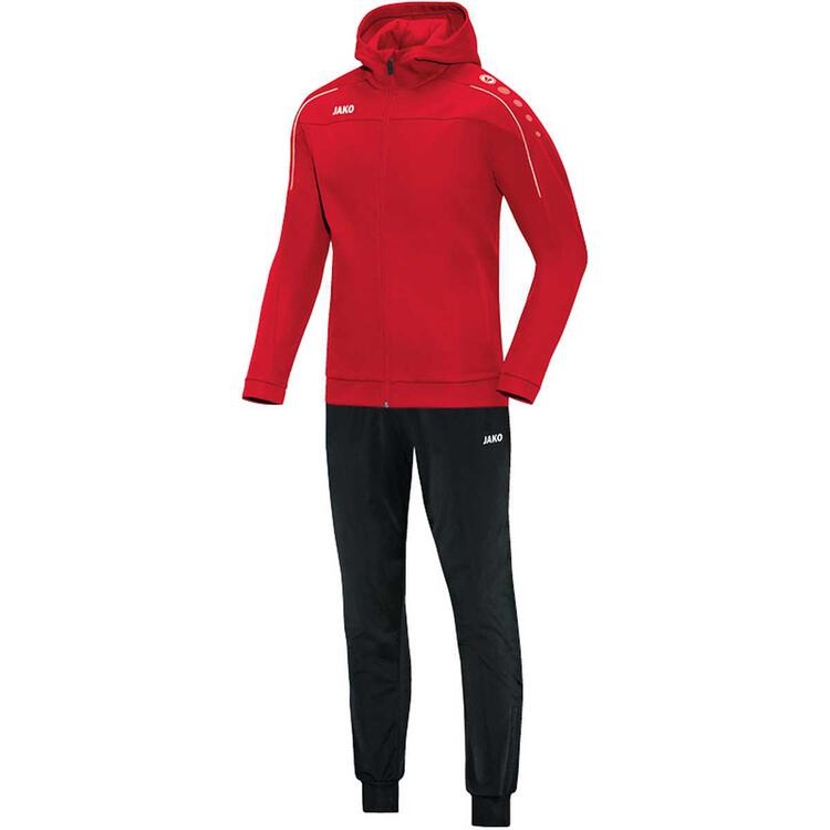 Jako Trainingsanzug Polyester Classico mit Kapuze rot M9450 01 Gr. S von Jako