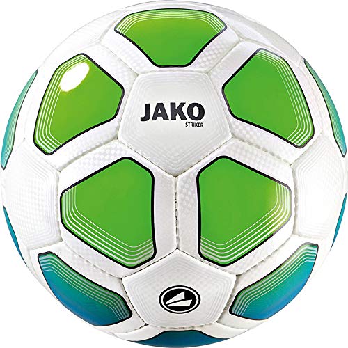 JAKO Trainingsball Striker Ball, weiß blau/Neongrün, 5 von JAKO