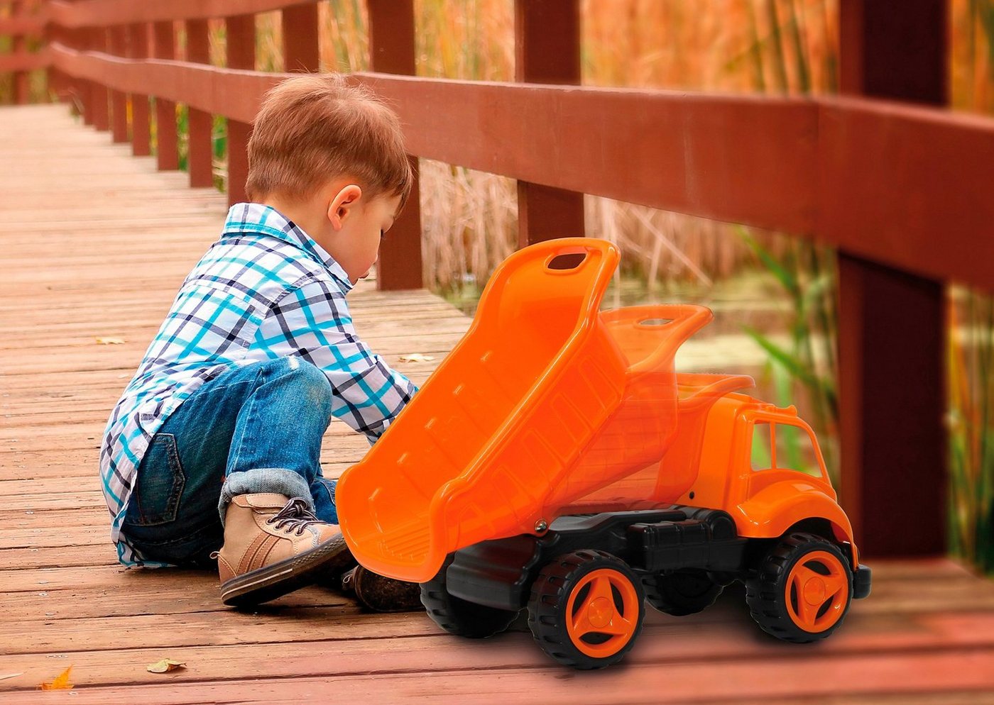 Jamara Spielzeug-Radlader Dump Truck XL, für Kinder ab 12 Monaten, BxLxH: 36x71x38 cm von Jamara