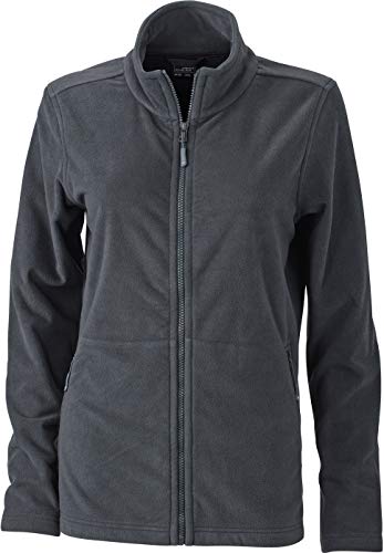 James & Nicholson Damen Basic Fleece Jacket Jacke, Grau (Carbon), 34 (Herstellergröße: S) von James & Nicholson
