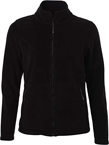 James & Nicholson Damen Fleece Jacke, Schwarz (Black), 40 (Herstellergröße: XL) von James & Nicholson