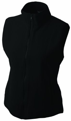 James & Nicholson Damen Girly Microfleece Vest Weste, Schwarz (schwarz Black), 36 (Herstellergröße: M) von James & Nicholson