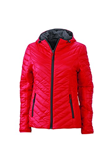 James & Nicholson Damen Lightweight Jacket Jacke, Rot (Red/Carbon), 34 (Herstellergröße: S) von James & Nicholson