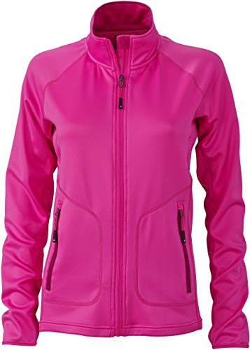 James & Nicholson Damen Stretchfleece Jacket Jacke, Rosa (Pink/Fuchsia), 38 (Herstellergröße: L) von James & Nicholson