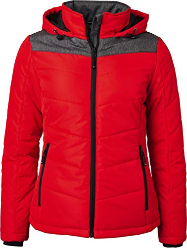 James & Nicholson Damen Winter Jacke, Rot (Red/Anthracite-Melange), 34 (Herstellergröße: S) von James & Nicholson