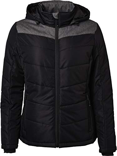 James & Nicholson Damen Winter Jacke, Schwarz (Black/Anthracite-Melange), 34 (Herstellergröße: S) von James & Nicholson