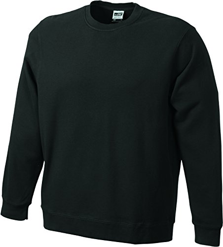 James & Nicholson Herren Basic Sweat Sweatshirt, Schwarz (Black), Small von James & Nicholson