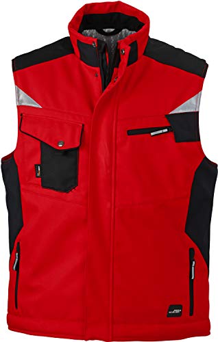 James & Nicholson Herren Craftsmen Softshell Jacke, Rot (Red/Black), XXXXX-Large von James & Nicholson