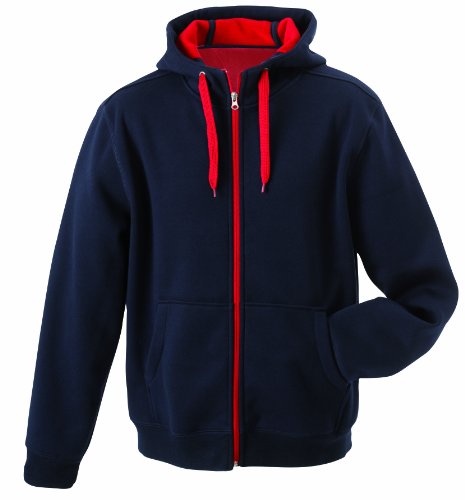 James & Nicholson Herren Doubleface Jacket Jacke, Blau (Navy/red), X-Large von James & Nicholson