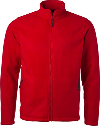 James & Nicholson Herren Fleece Jacke, Rot (Red), Large von James & Nicholson