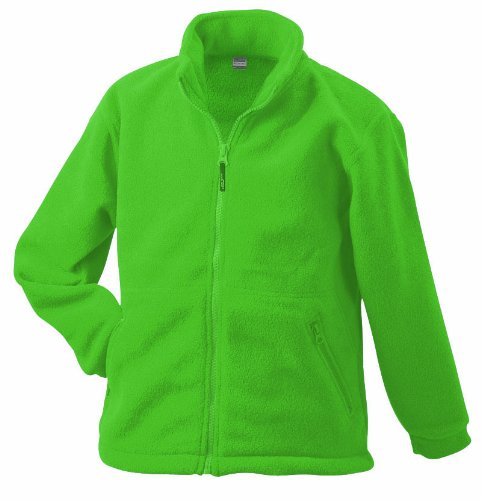 James & Nicholson Herren Full-Zip-Fleece Jacke, Grün (grün Lime-Green), XX-Large von James & Nicholson