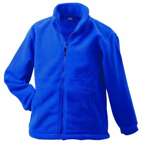 James & Nicholson Herren Full-Zip-Fleece Jacke, Blau (blau royal), Large von James & Nicholson