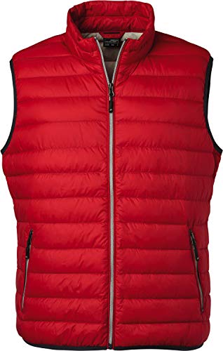 James & Nicholson Herren Outdoor Weste, Rot (Red/Silver), XX-Large von James & Nicholson