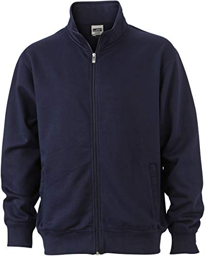 James & Nicholson Herren Workwear Sweat Jacket Sweatshirt, Blau (Navy), XX-Large von James & Nicholson