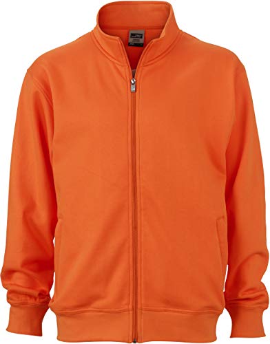 James & Nicholson Herren Workwear Sweat Jacket Sweatshirt, Orange (Orange), XXX-Large von James & Nicholson