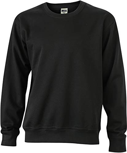 James & Nicholson Herren Workwear Sweat Sweatshirt, Schwarz (Black), XX-Large von James & Nicholson