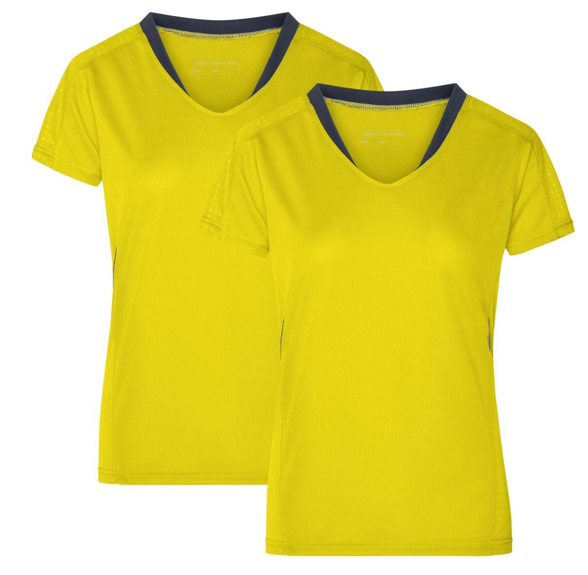 James & Nicholson Laufshirt Doppelpack Damen Kurzarm Laufshirt Running T-Shirt JN471 (Doppelpack, 2 Stück) Atmungsaktiv und Feuchtigkeitsregulierend von James & Nicholson