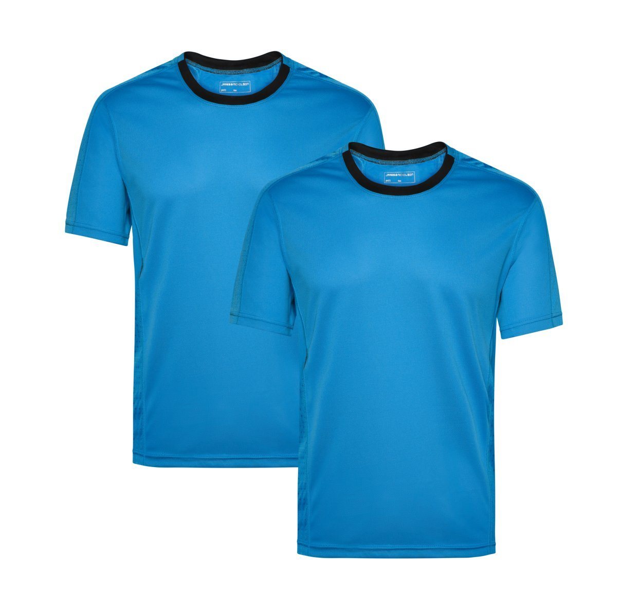 James & Nicholson Laufshirt Doppelpack Herren Kurzarm Laufshirt Running T-Shirt JN472 (Doppelpack, 2er-Pack) Atmungsaktiv und Feuchtigkeitsregulierend von James & Nicholson