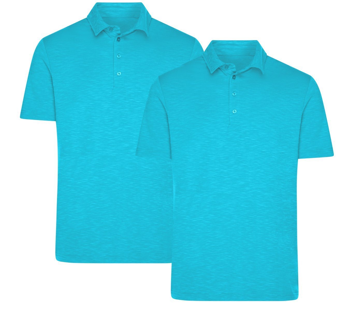 James & Nicholson Poloshirt Attraktives Herren Funktionspolo im Doppelpack Poloshirt JN752 (Doppelpack, 2er-Pack) Flammgarn Single-Jersey von James & Nicholson