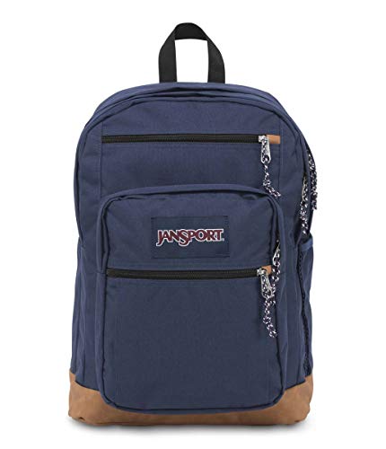 JanSport Rucksack mit 15-Zoll-Laptophülle, marineblau, große Computertasche, Rucksack mit 2 Fächern, ergonomische Riemen, Tasche für Herren, Damen von JanSport