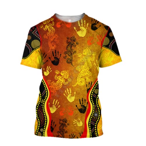 Jane Aigle Australien Känguru Malerei Kunst 3D Gedruckte T-Shirts Für Männer Und Frauen Sommer Freizeithemd Rundhals Teenager T-Shirts Xs-7Xl von Jane Aigle