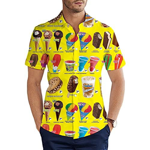 Jane Aigle Summer Beach Short Sleeve Shirts Burger/Pizza/Beer 3D Printed Hawaiian Shirt Mens Harajuku Casual Shirt von Jane Aigle