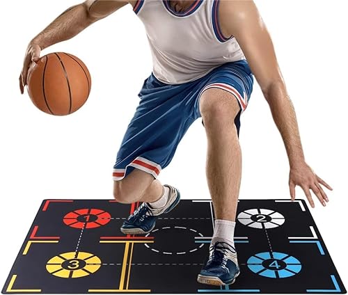Japard Basketball-Trainingsmatte, 105,9 x 75,9 cm, PVC, 1,5 kg, tragbare Fußarbeitsmatte für alle Niveaus von Japard